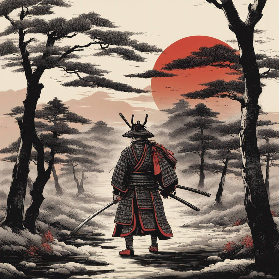A Lone Samurai Standing by YellowBeeArt on DeviantArt