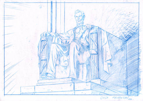 Statue of Abraham Lincoln in the Lincoln Memorial