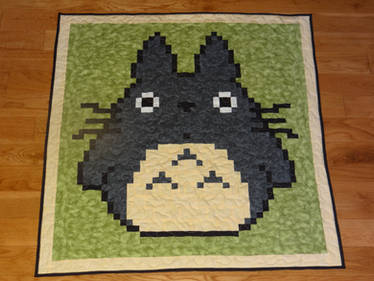 Totoro baby quilt