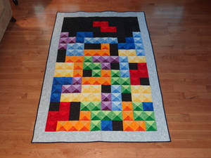 Tetris Design 1, 3 color quilt