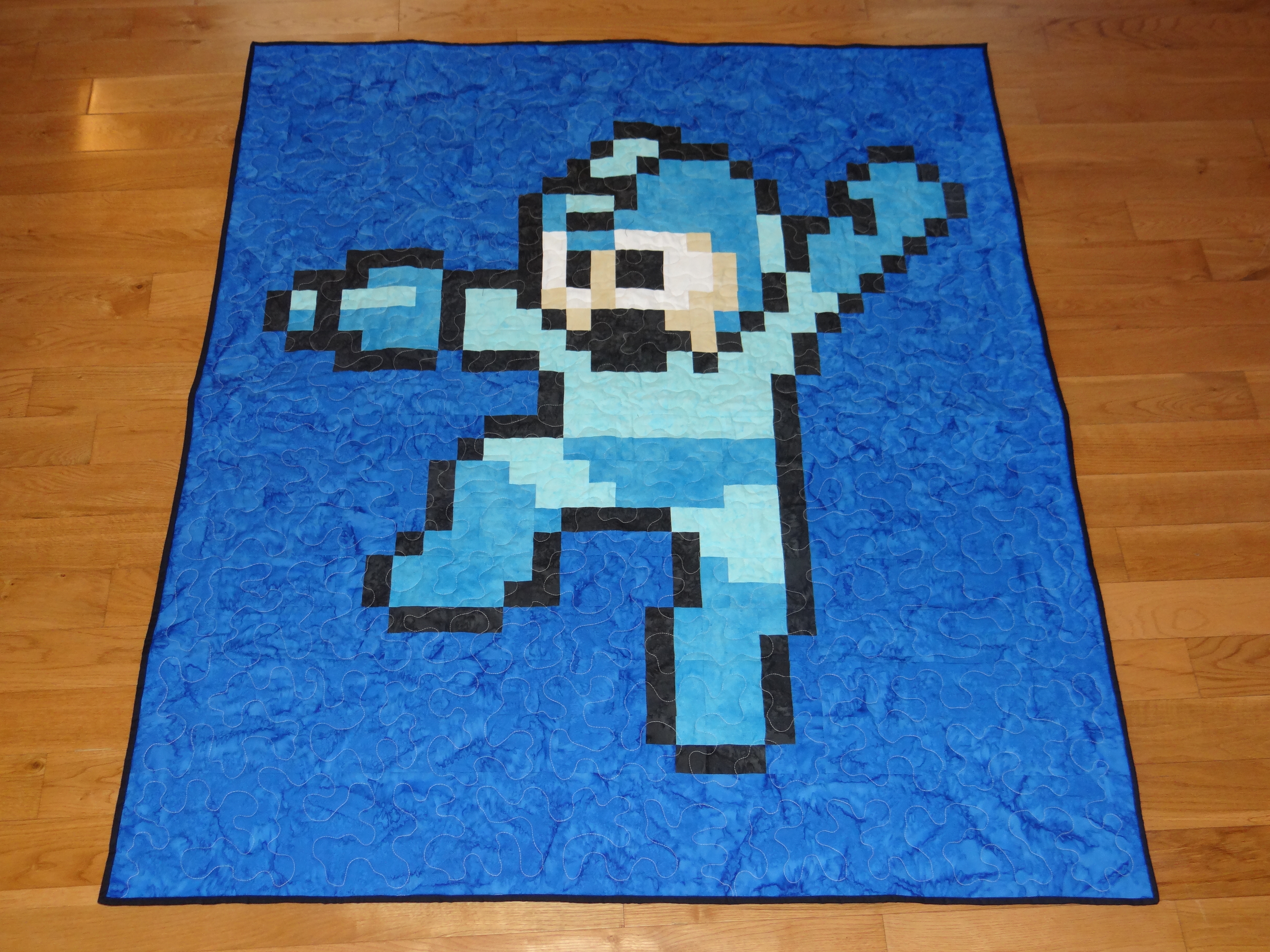 Megaman Lap sized in Batik Fabric