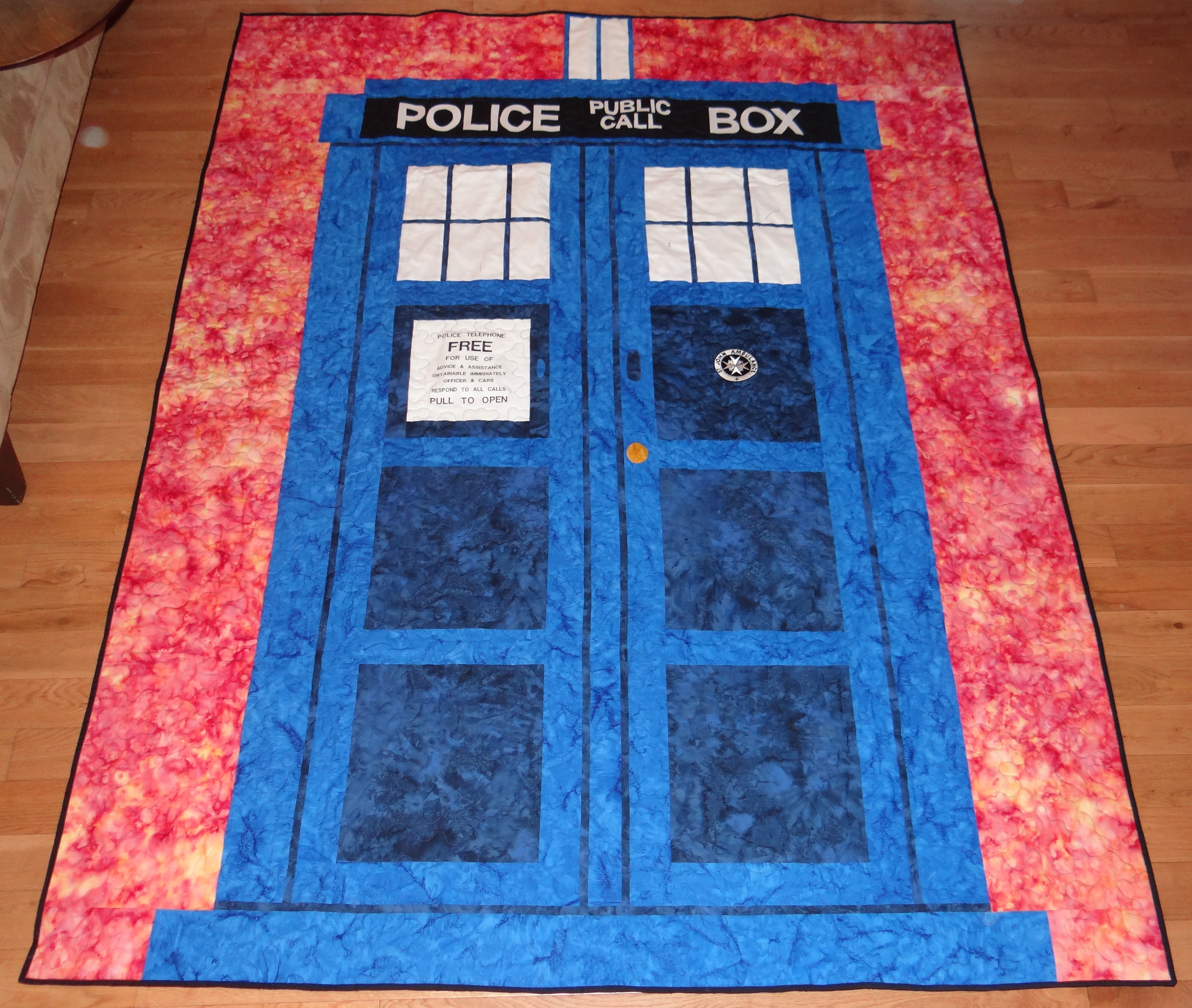 Tardis Quilt with St John