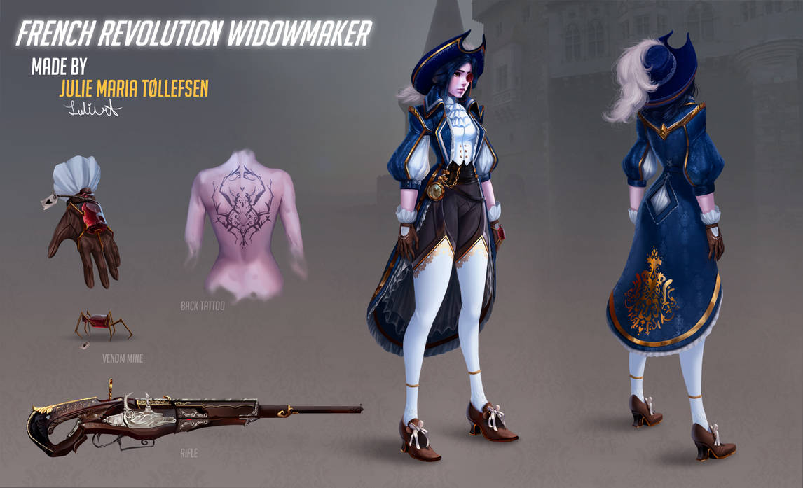 Overwatch French revolution  Widowmaker FAN SKIN by LuleMT