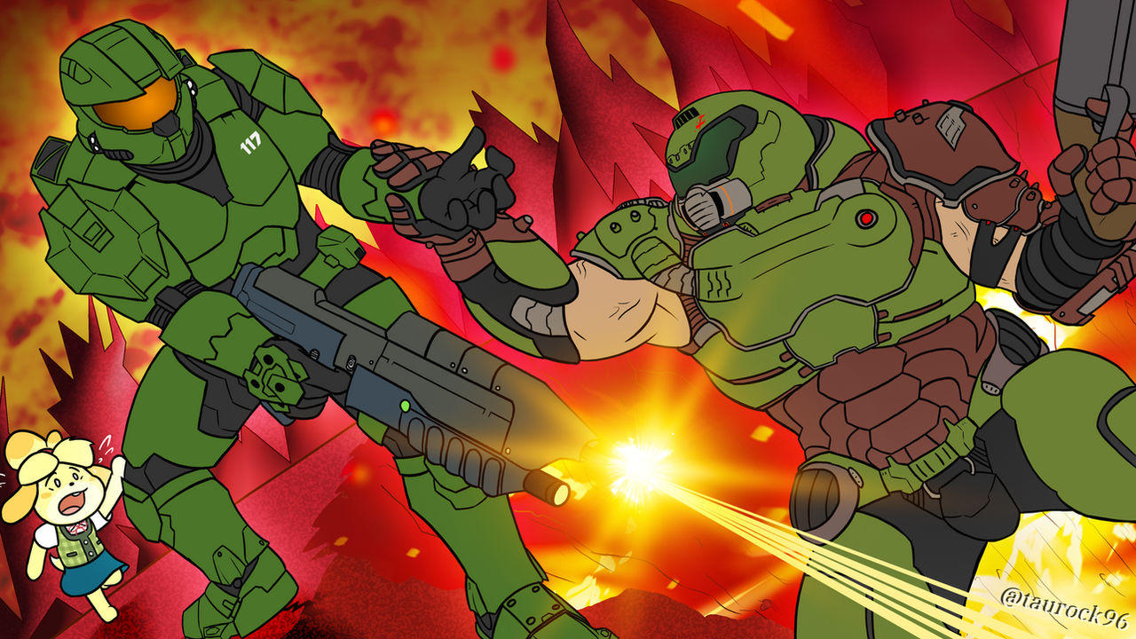 Taurock reacts: Master Chief VS Doom Slayer by Taurock on DeviantArt