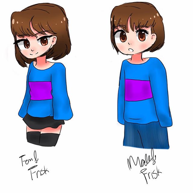 Fem And Male Frisk By Sushilover218er On Deviantart