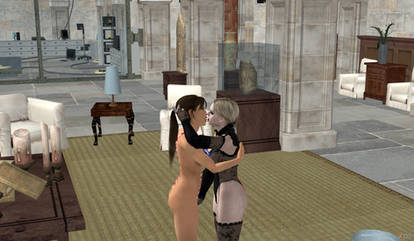 Lara kiss Jill in Croft Manor 2.2