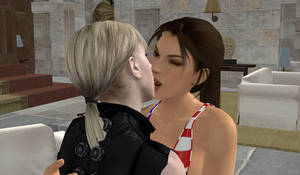 Lara kiss Jill in Croft Manor 4.1