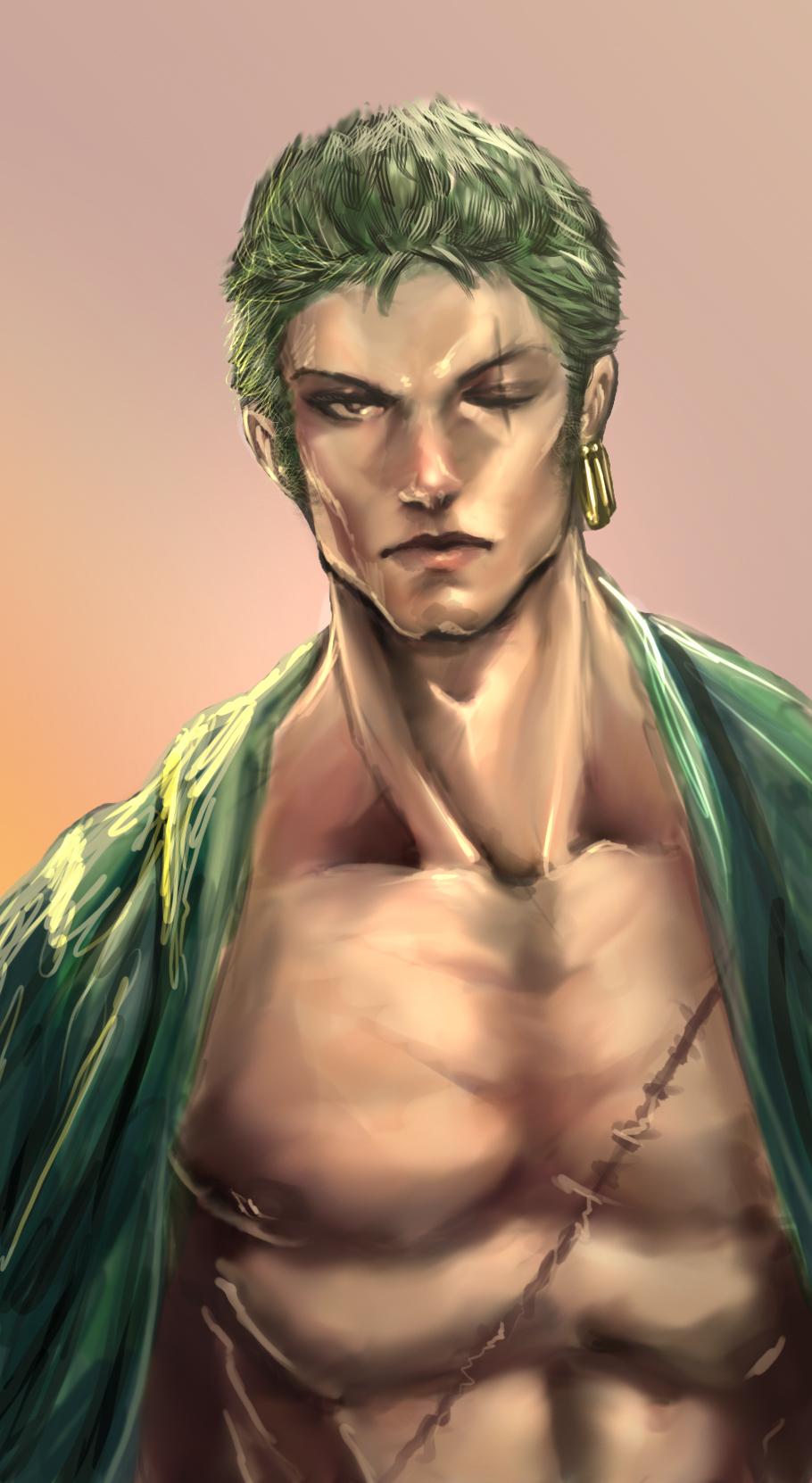 Roronoa Zoro face by Gkenzo on DeviantArt