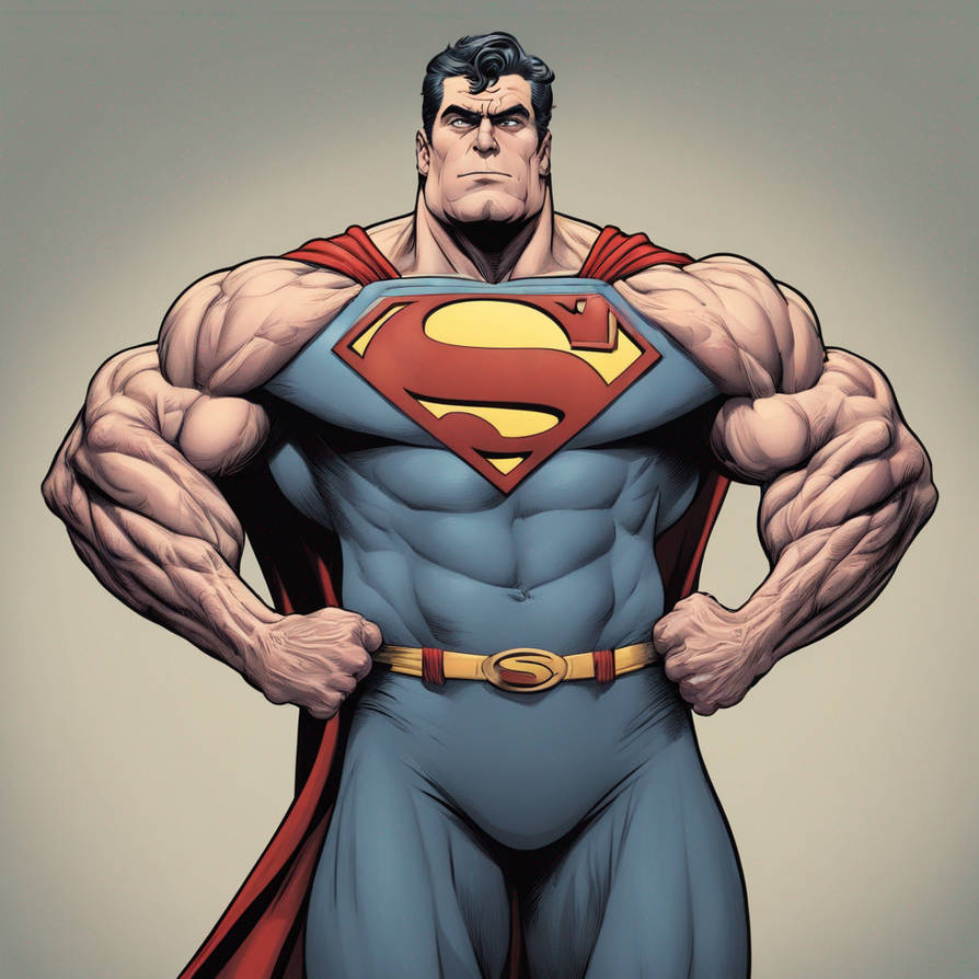 Superman Reeves Muscles Muscle Fat Superman by jurandi on DeviantArt