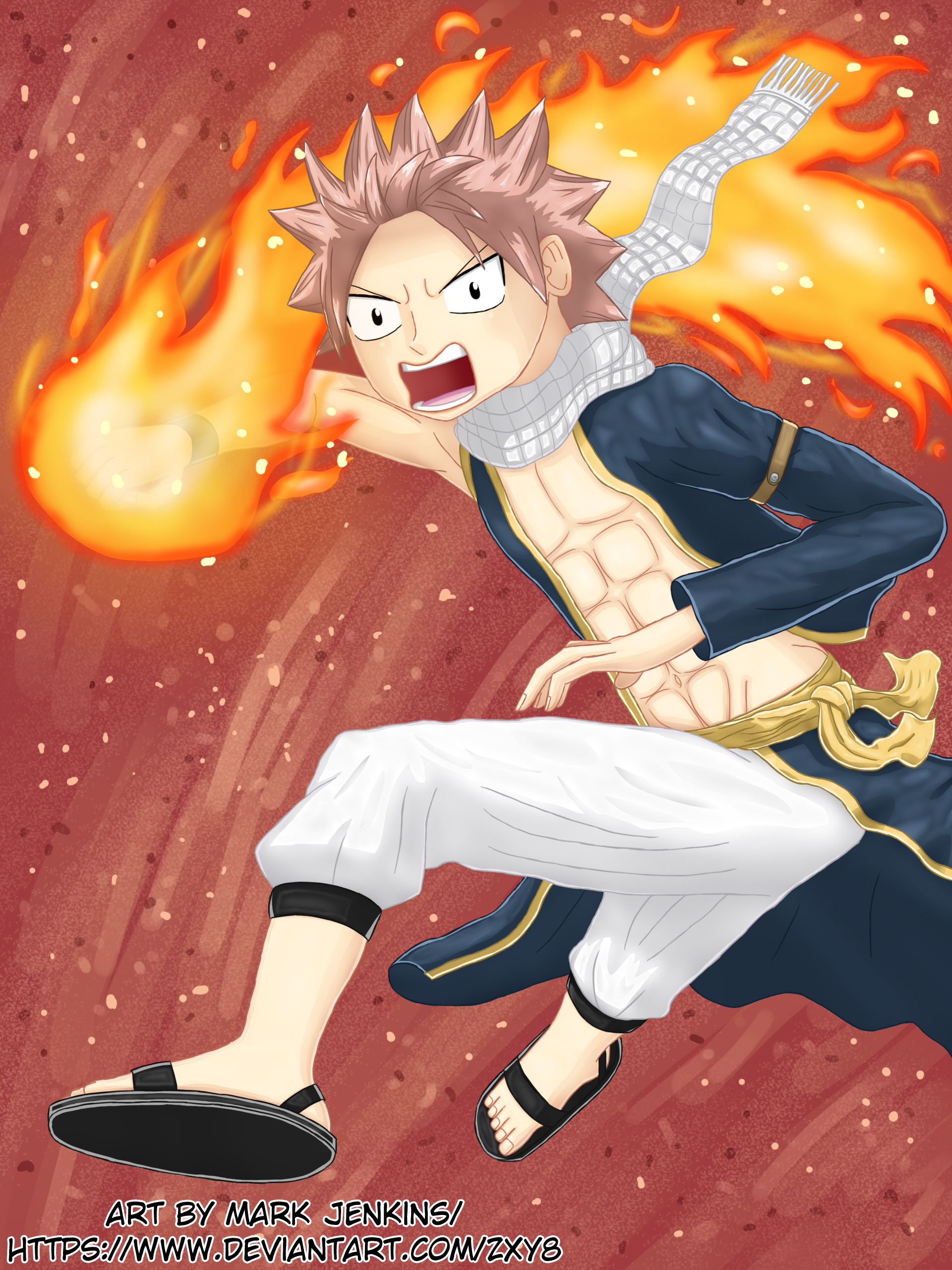 Natsu's Dragon Form by OneColoredLily on DeviantArt