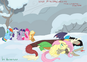 Discord Sad Scene FANART Comic Heart Draconequus by Wolfmarian