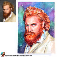 Portrait of Kristofer Hivju (photo vs portrait) by lazy-brush