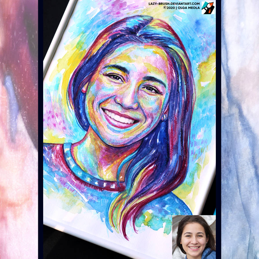 Smiling Model Deviantart Portrait of a smiling girl (Commission) by lazy-brush on DeviantArt