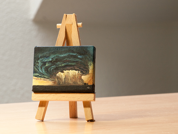 Storm clouds mini painting