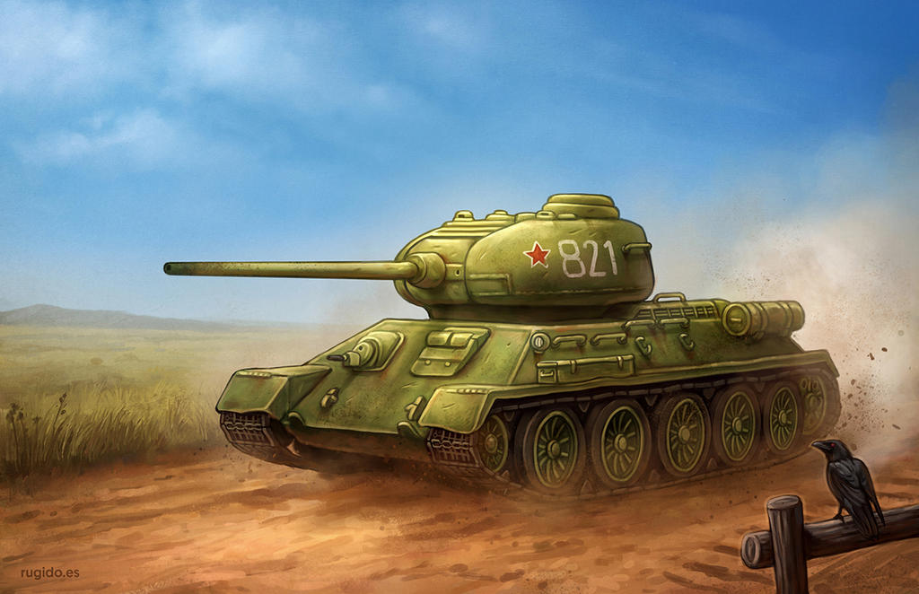 T34/85 soviet tank by RUGIDOart on DeviantArt