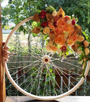 Bicycle with flowers