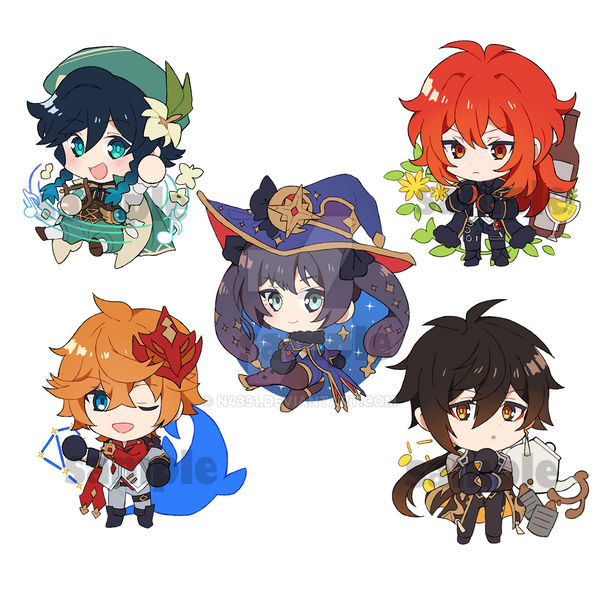 Genshin Impact Chibi Set By N4391 On Deviantart Genshin Impact Chibi Set By N4391 On Deviantart