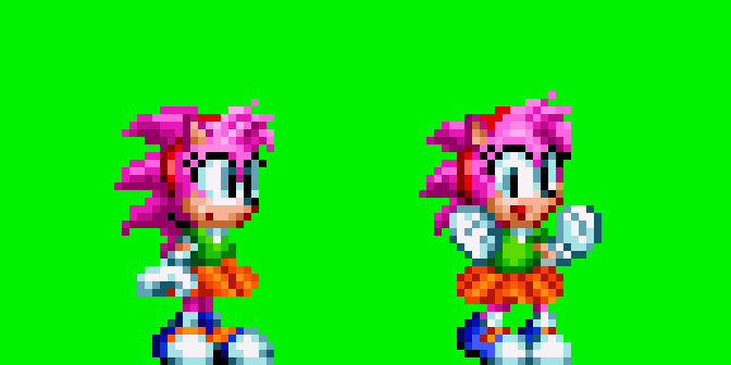 Pixilart - Amy Sprite Evolution by I-like-Sonic-91