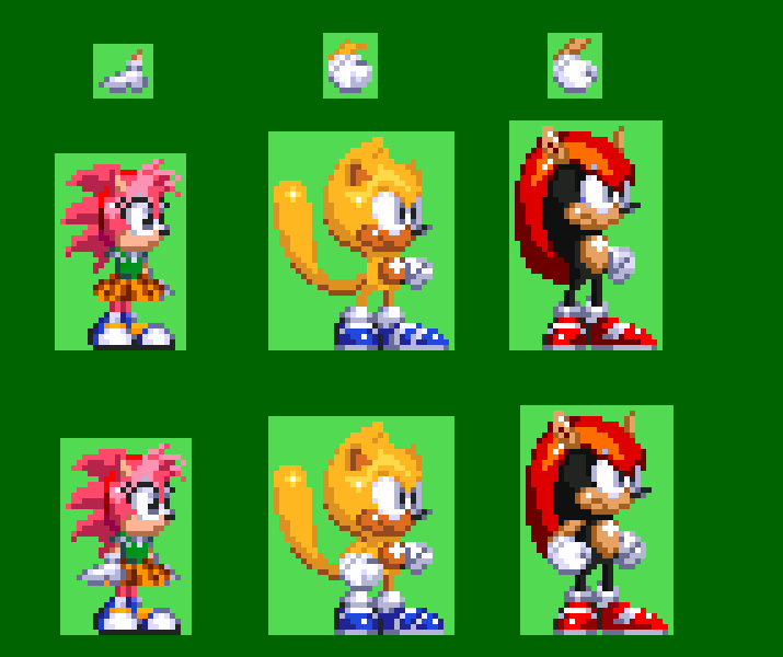 Sonic Origins Amy over Extra Slot Amy Sprites [Sonic 3 A.I.R.