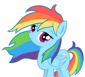 Rainbow Dash - windy weather - vector 90Mpx