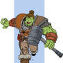 Uggo the Orc Barbarian from 'Dungeon Run' Fan Art