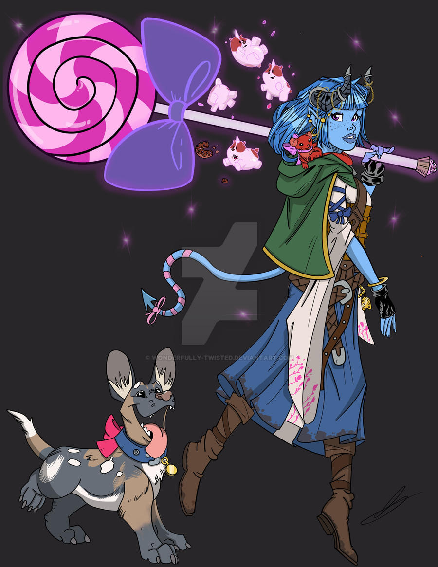 Jester and her pets: Critical Role Fan-art