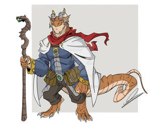 Dragonborn Wizard by wonderfully-twisted