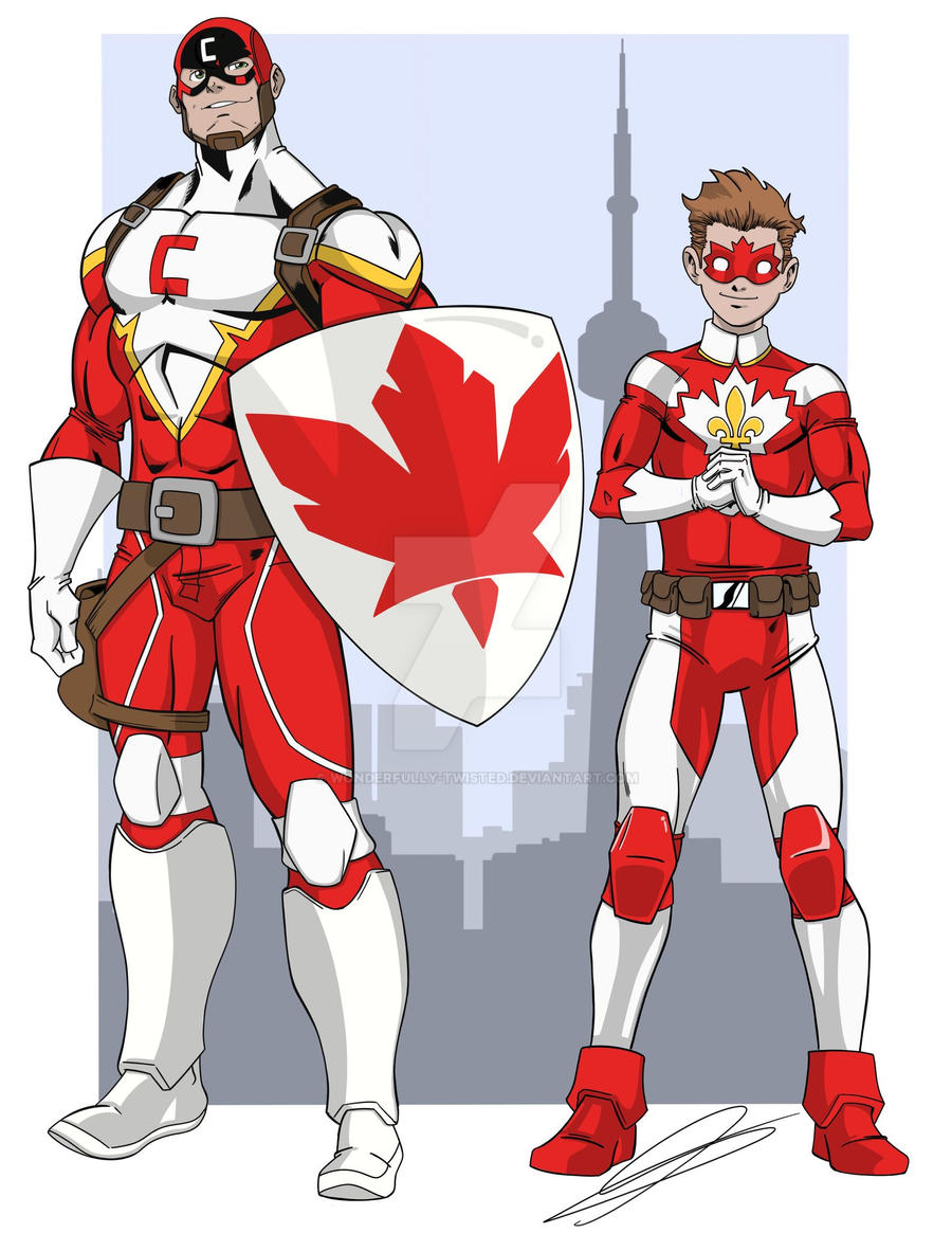 Twisted Commando Commando Courage and Kid Kanuck Canadian Heroes by wonderfully-twisted ...