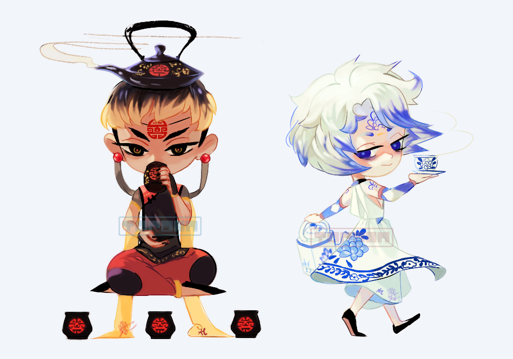 Chinese Tea Set Adoptables {CLOSED}