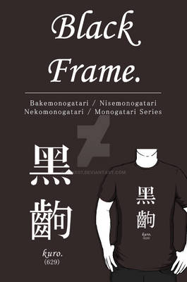 BLACK FRAME - Bakemonogatari t-shirt / iPhone case