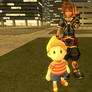 Sora with his best friend Lucas