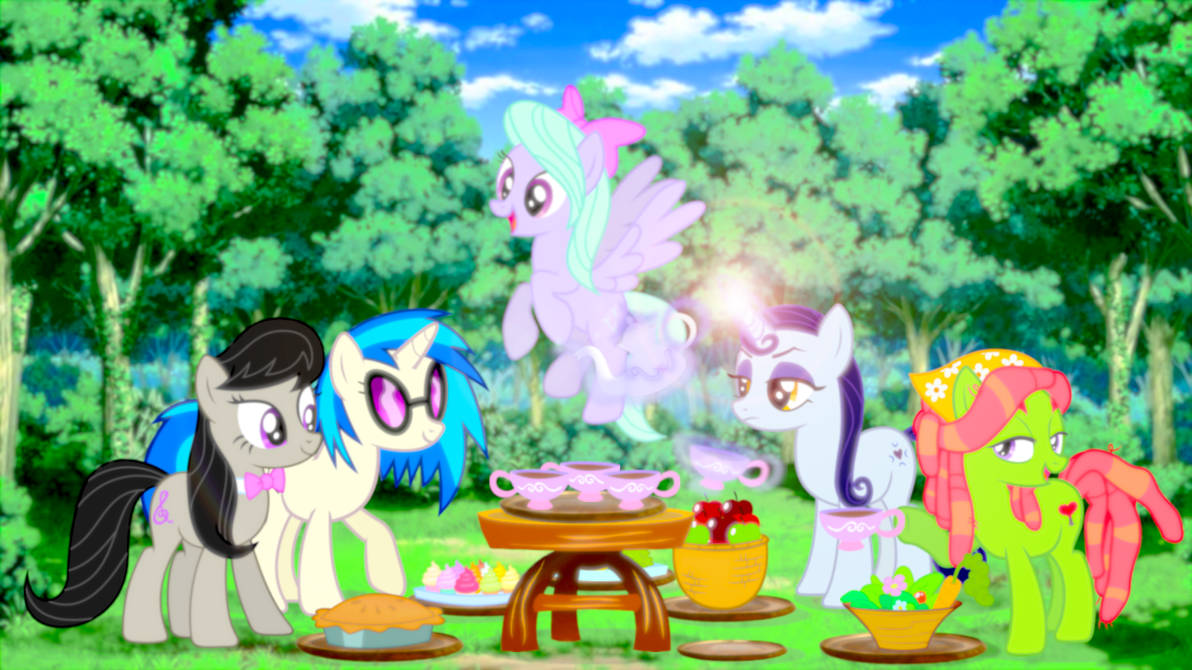 Mlp Tea Vector Tea Time Amid The Trees by NightSkyEUP on DeviantArt