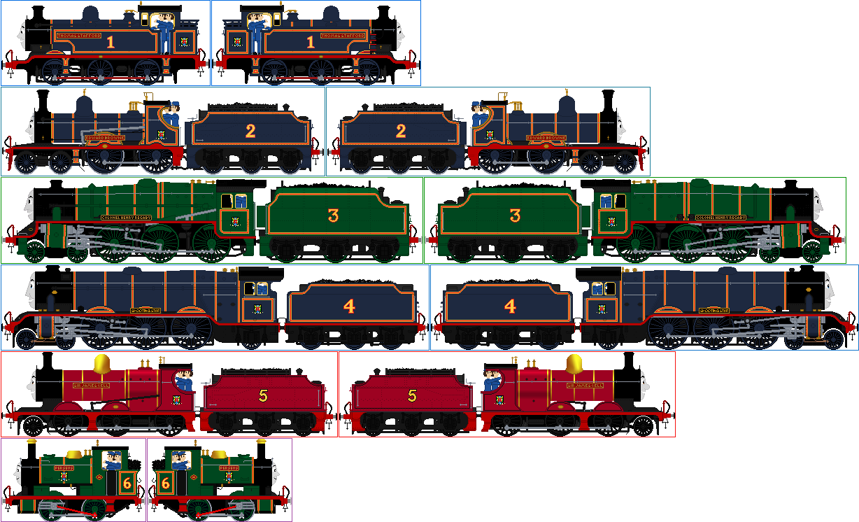 NWR Nos1-6 (Standard Liveries) by Kaxman5735 on DeviantArt