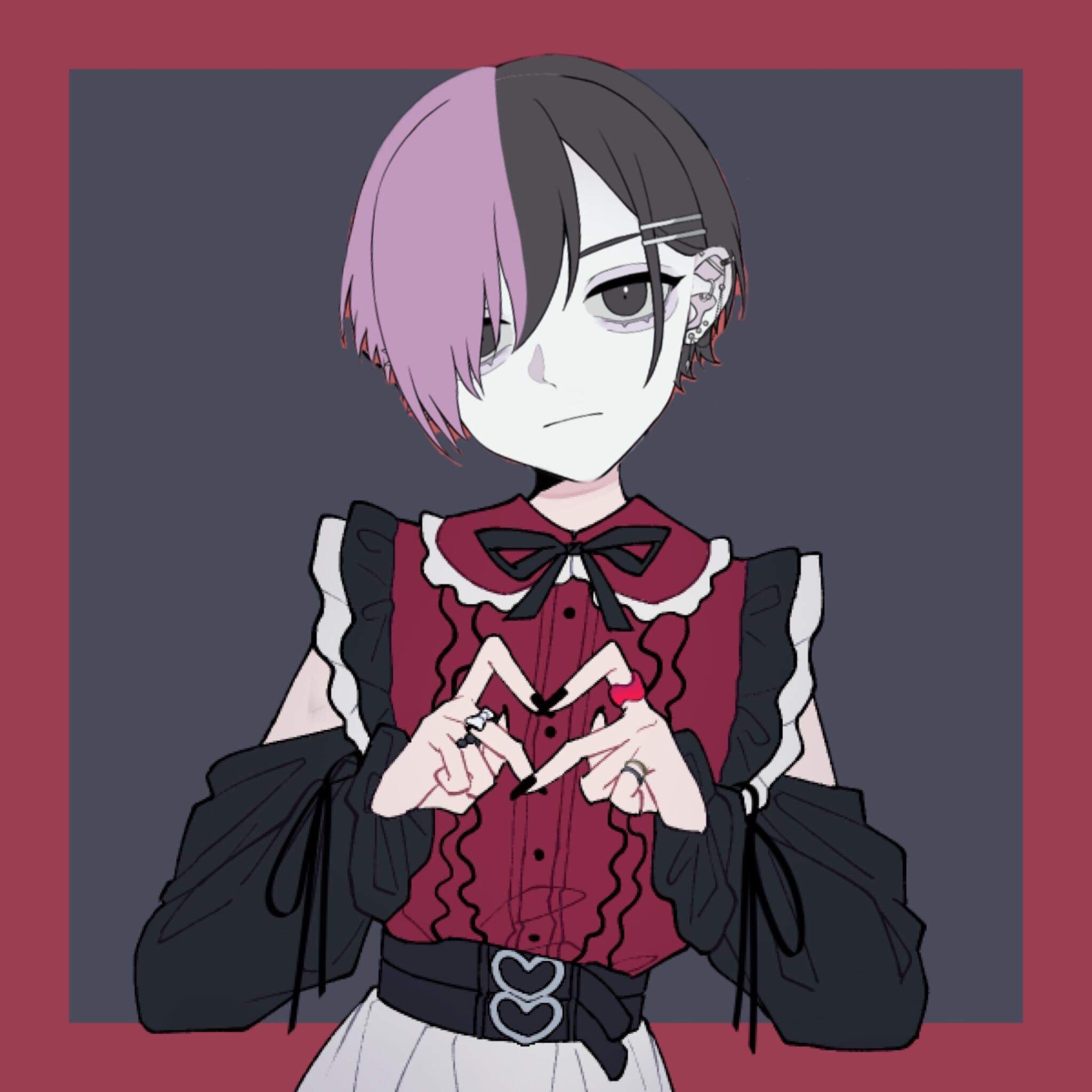 Character sheet of Shu Kurenai with the outfit he wears in