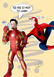 Ironman and Spiderman [Buddies] Tony and Peter