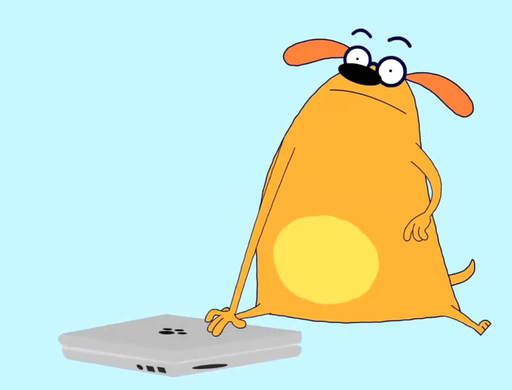 Deviantart Gif Ruff Ruff with his computer by mrfirey1 on DeviantArt