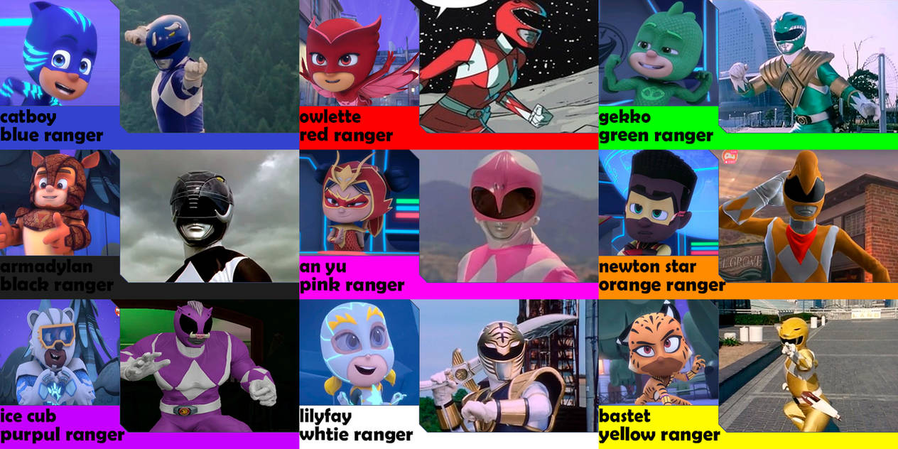 Mighty Morphin Power Rangers Pj Mask power hero by Lautaro10goku on ...