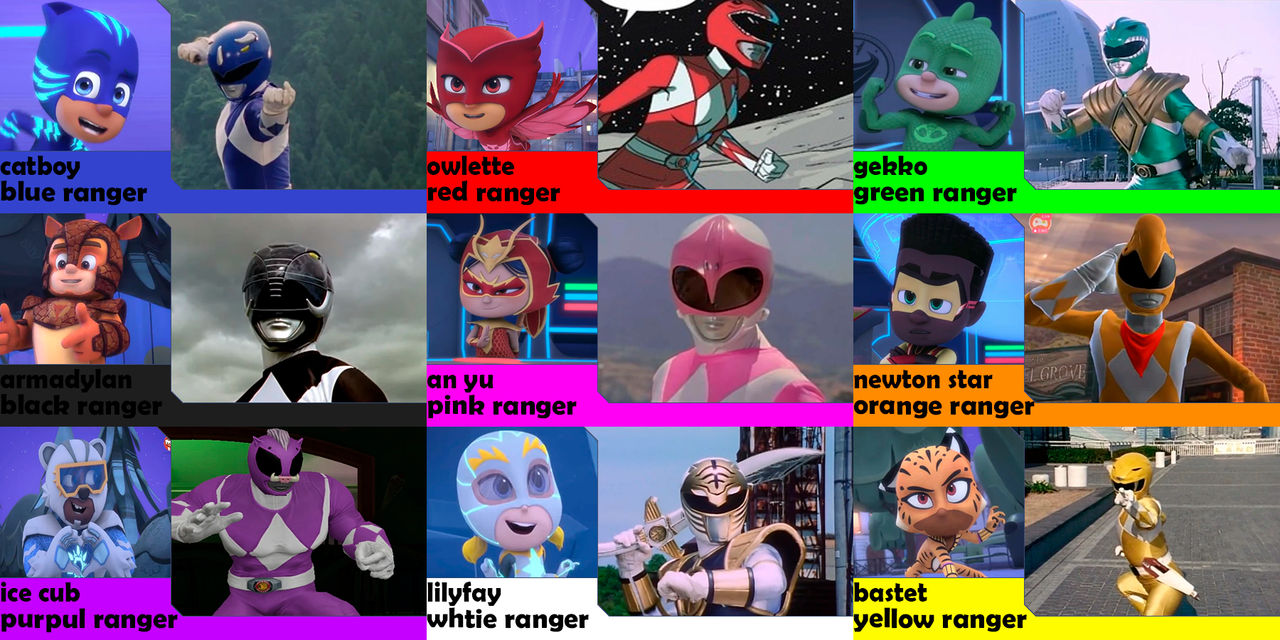 Mighty Morphin Power Rangers Pj Mask power hero by Lautaro10goku on ...