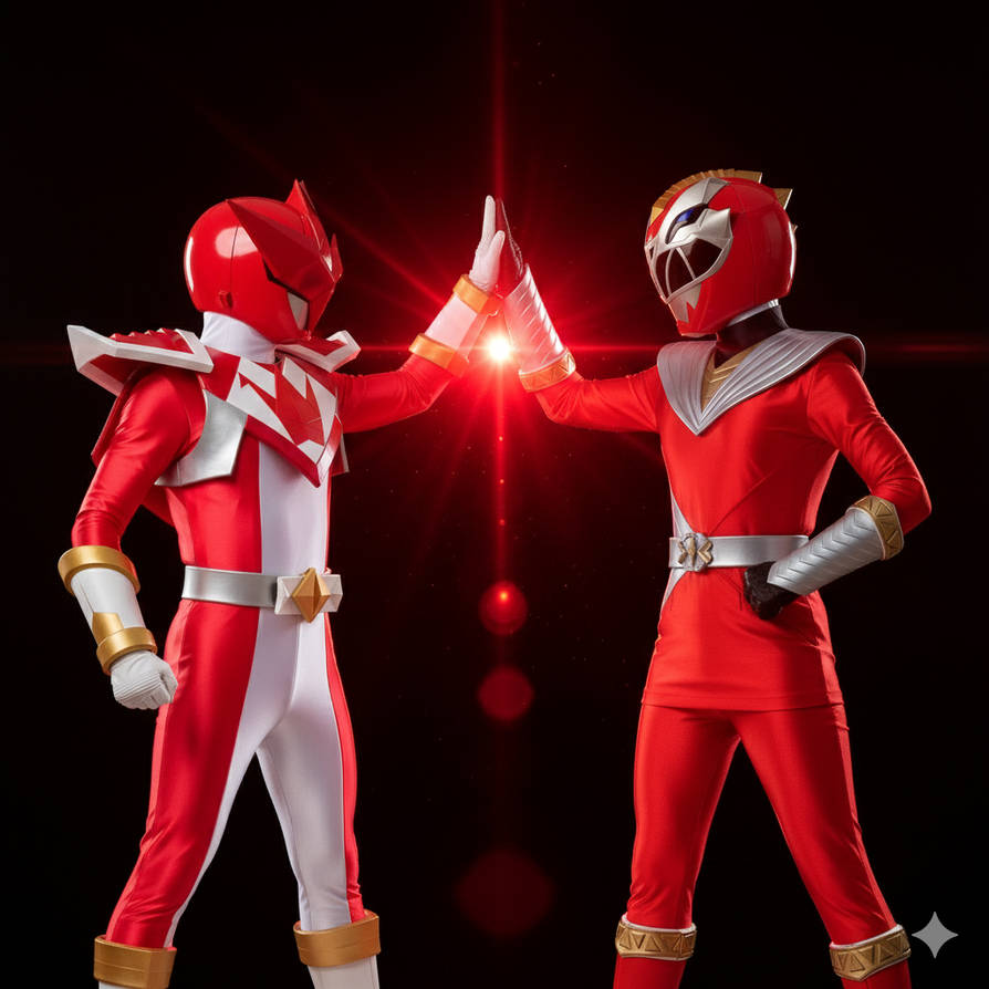 Red Rangers Helmetless the last red rangers team up by Lautaro10goku on DeviantArt