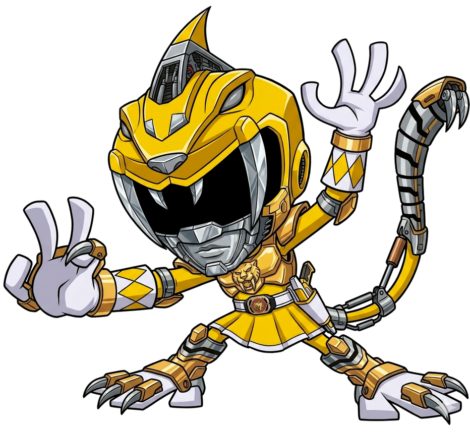 Yellow Ranger Tiger Yellow Ranger Dino Power by Lautaro10goku on DeviantArt
