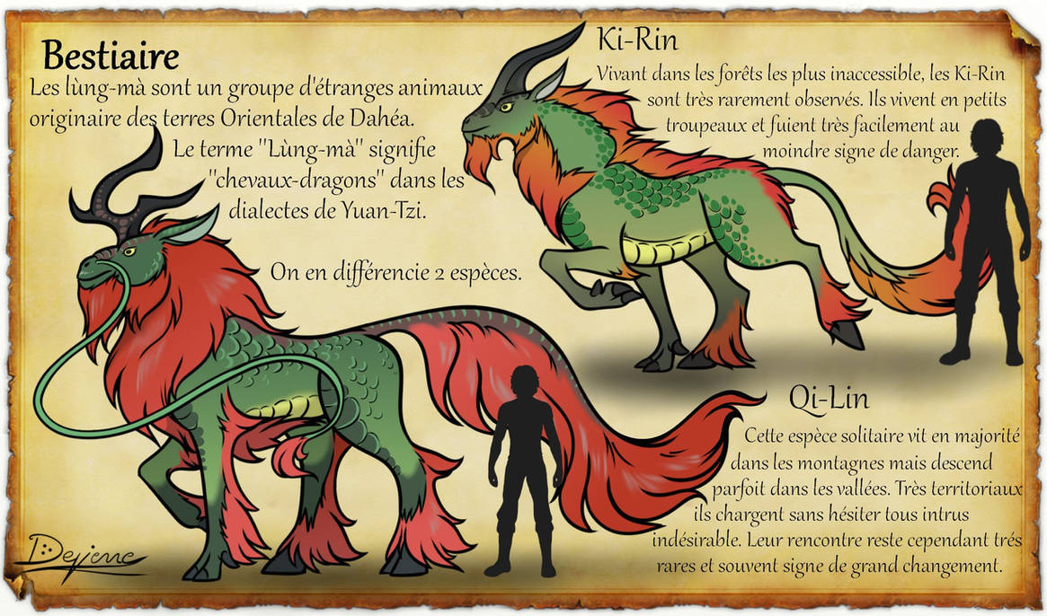 bestiaire : Ki-rin et Qi-lin by Emeric-Depierre on DeviantArt
