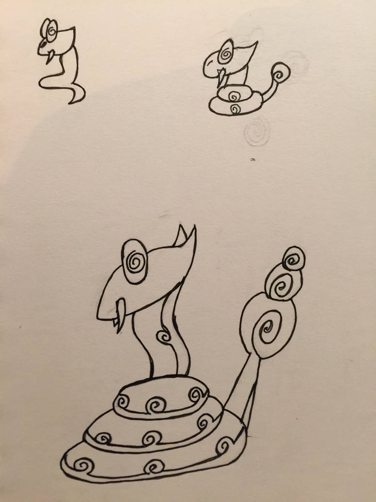 Fakemon sketches 1 by shinykomodiver1994 on DeviantArt