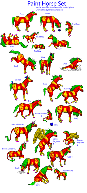 Horse Pose Set (Paint)