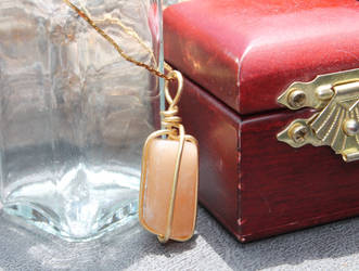 Orange Cream Stone Pendant