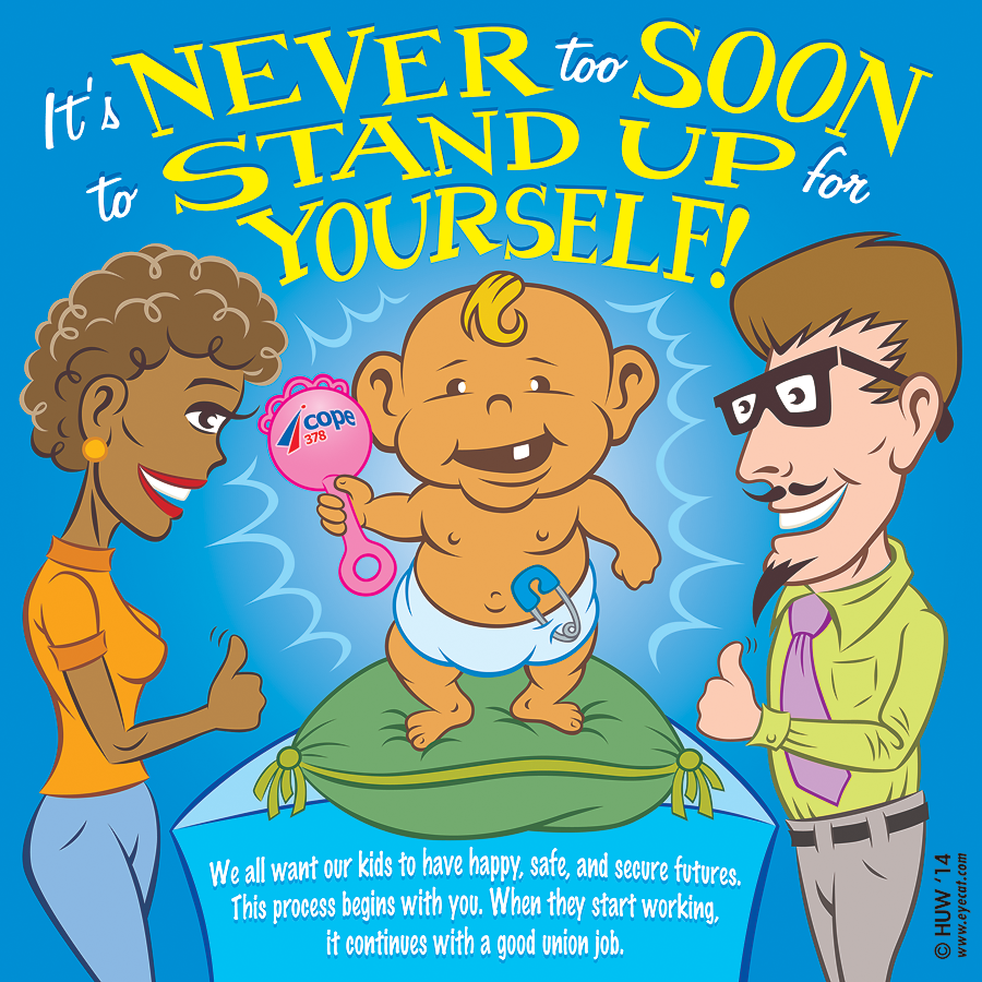 Union Baby Cartoon for COPE 378 by Huwman