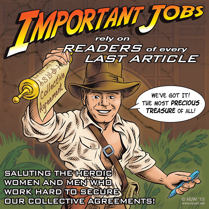 Union Cartoon for COPE378 by Huwman