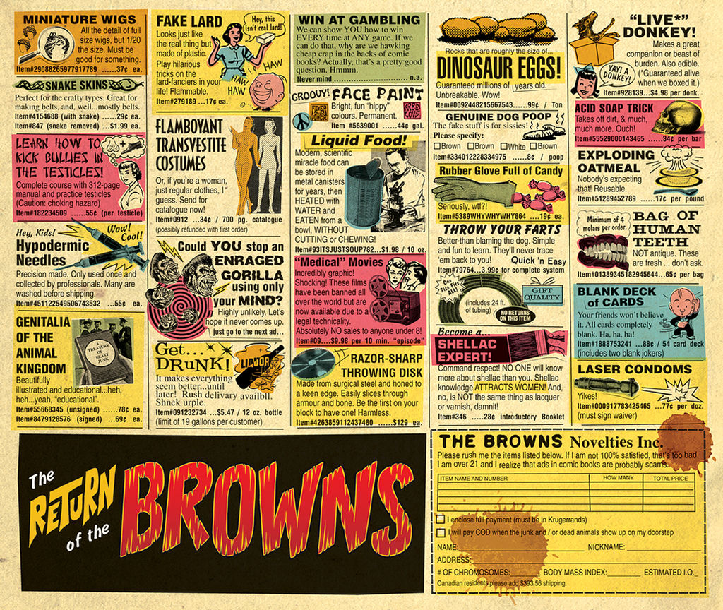 Old Comic Book Ads Parody (Browns album) by Huwman