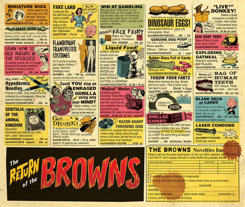 Old Comic Book Ads Parody (Browns album) by Huwman
