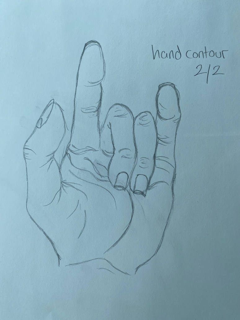 Hand Contour Reference hand contour for class 2 out of 2 by iicckyo on DeviantArt