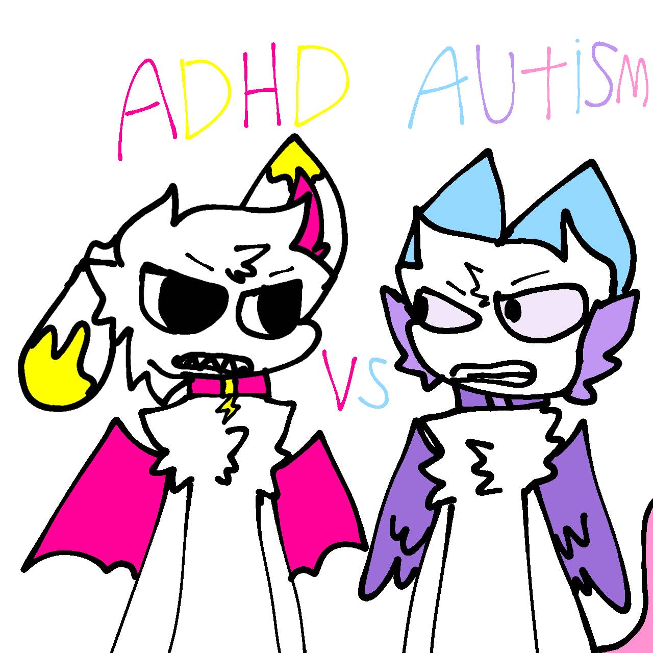 Adhd Deviantart Adhd vs autism by ABCDEFGH123LM on DeviantArt